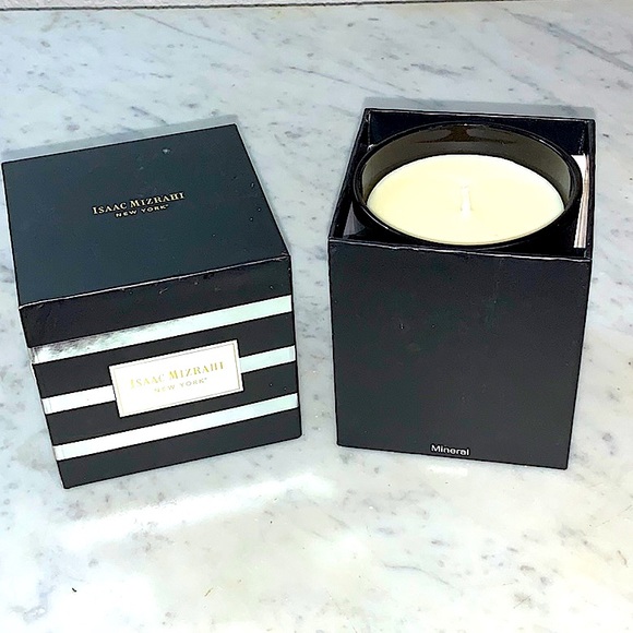 ISAAC MIZHARI NEW YORK MINERAL CANDLE SCENTED BLACK SILVER 1 WICK NEW IN BOX - Picture 3 of 5